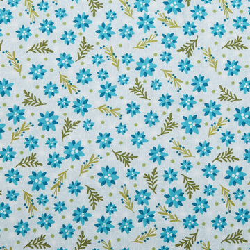 Snow Fall - Christmas Roses Aqua 2 Yard Cut