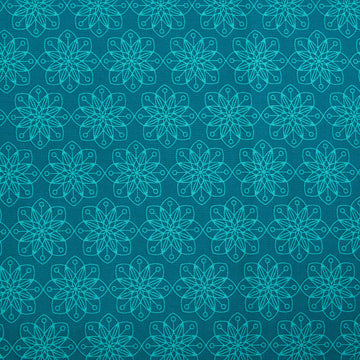 Snow Fall - Amaryllis Teal 2 Yard Cut