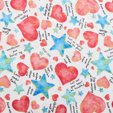 UpWords - Hearts and Stars White 2 Yard Cut