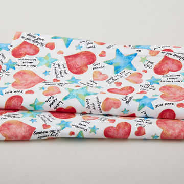 UpWords - Hearts and Stars White 2 Yard Cut
