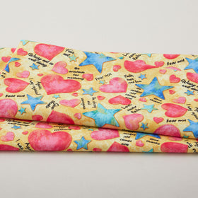 UpWords - Hearts and Stars Yellow 2 Yard Cut