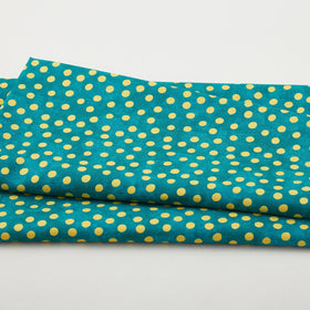 Christmas Spirit - Dot Splendor Teal/Gold 2 Yard Cut