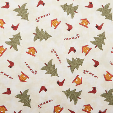 Snowballs - Tree Festival Cream 2 Yard Cut