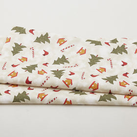 Snowballs - Tree Festival Cream 2 Yard Cut