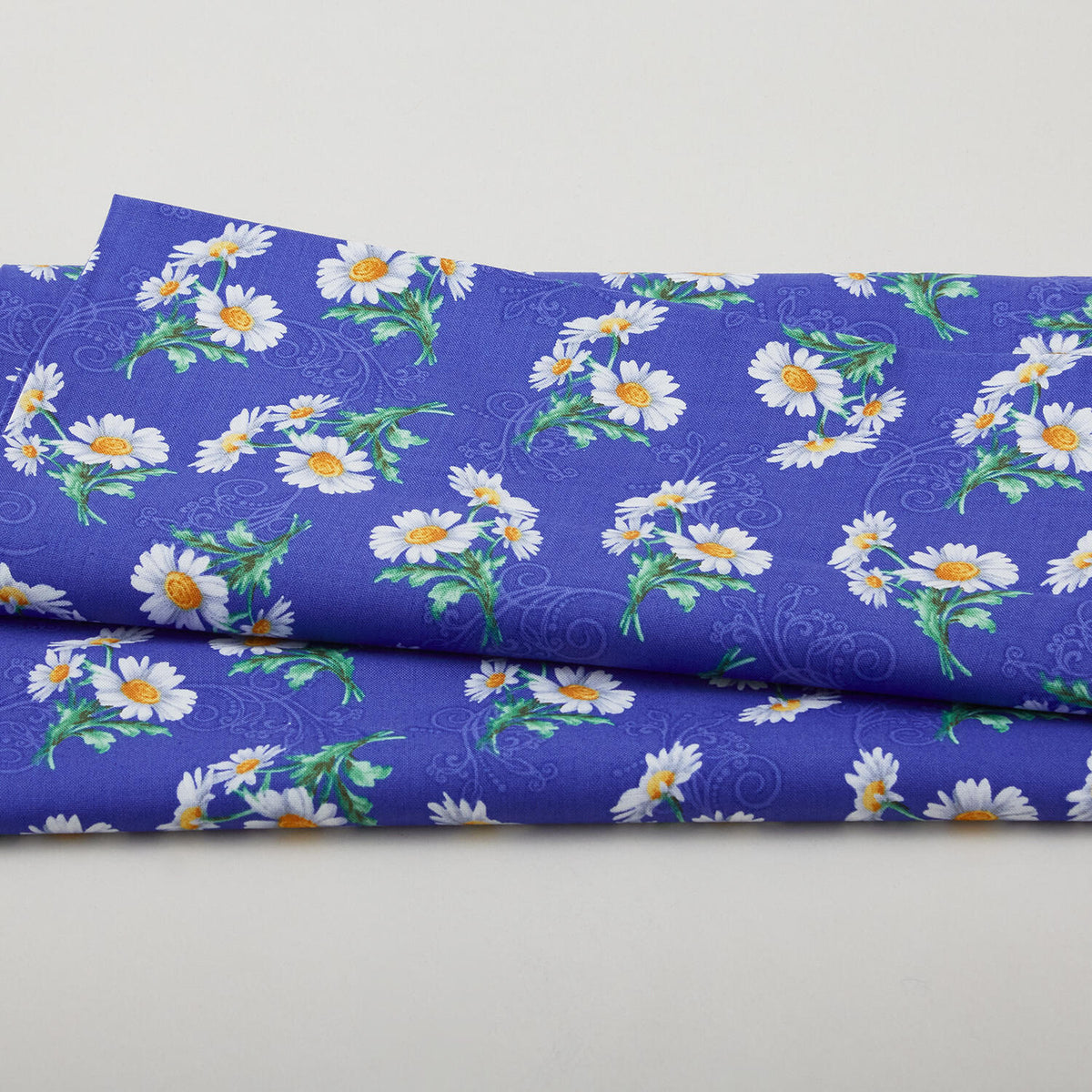 Daisy Scroll - Royal 2 Yard Cut
