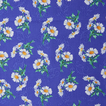 Daisy Scroll - Royal 2 Yard Cut