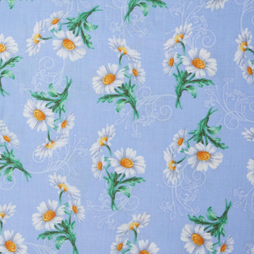 Daisy Scroll - Sky 2 Yard Cut