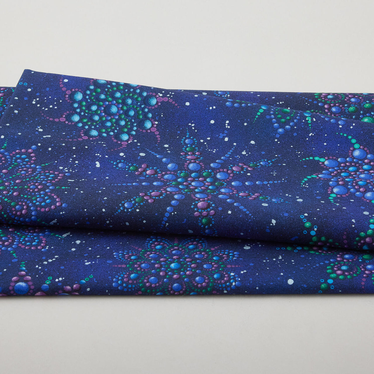 Beaded Medallion - Dark Blue 2 Yard Cut