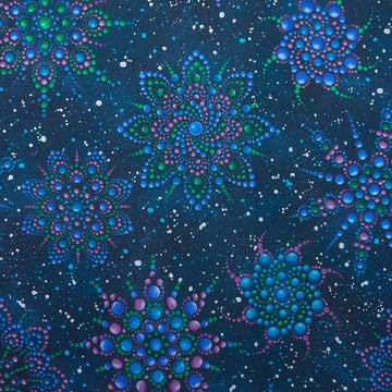 Beaded Medallion - Dark Teal 2 Yard Cut