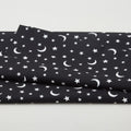 Black & Boo Favorites - Glow in the Dark Little Stars & Moons Black 2 Yard Cut
