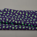 Black & Boo Favorites - Glow in the Dark Little Ghosts Purple 2 Yard Cut
