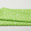 Black & Boo Favorites - Glow in the Dark Little Stars & Moons Green 2 Yard Cut