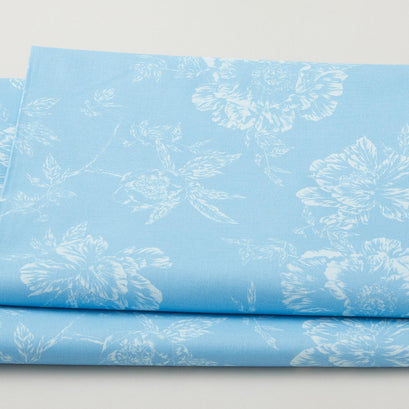 Shadow Flower 108" - Medium Blue 3 Yard Cut