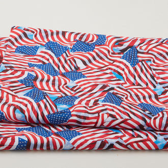 Patriotic 108" - All American Flags Red/Blue 3 Yard Cut
