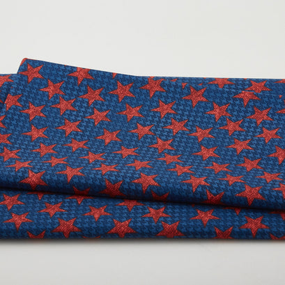 American Spirit - Houndstooth Stars Blue 2 Yard Cut