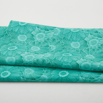 Begins with Mum - Calendula Aquamarine 2 Yard Cut
