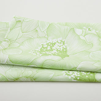 Begins with Mum - Poppies Lime 2 Yard Cut