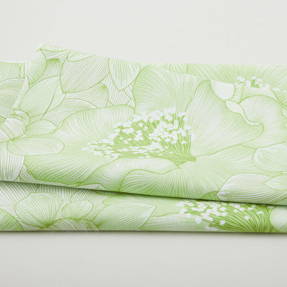 Begins with Mum - Poppies Lime 2 Yard Cut