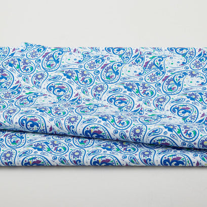 Gratitude and Grace - Quiet Mornings Blue 2 Yard Cut