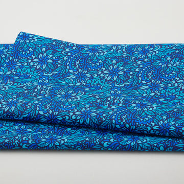 Gratitude and Grace - Peaceful Garden Blue 2 Yard Cut