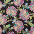 Shangri-La - Fanflower Metallic Black/Multi 2 Yard Cut