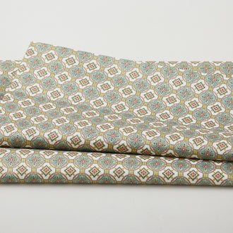 Shangri-La - Tile Medallion Cream/Multi 2 Yard Cut