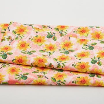 A Beautiful Life - Sunflower Beauty Peach 2 Yard Cut
