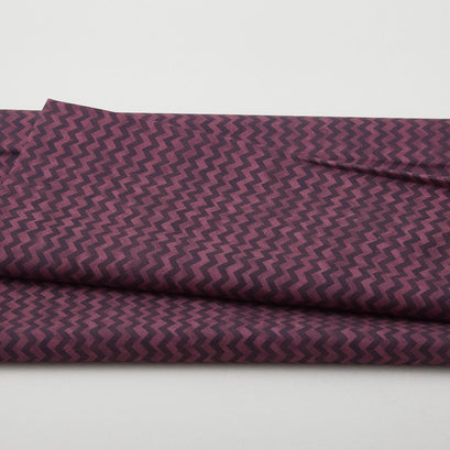 A Beautiful Life - Chevron Stripe Plum 2 Yard Cut