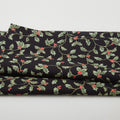 A Botanical Season - Holly and Berries Black 2 Yard Cut