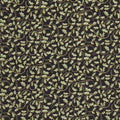 A Botanical Season - Golden Leaf Scroll Ebony 2 Yard Cut