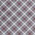 A Botanical Season - Festive Tartan Grey/Red 2 Yard Cut