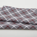 A Botanical Season - Festive Tartan Grey/Red 2 Yard Cut