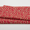 A Botanical Season - Golden Leaf Scroll Crimson 2 Yard Cut