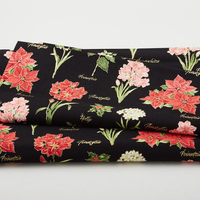 A Botanical Season - Winter Botanical Black 2 Yard Cut