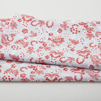 Bandana Medley - Bandana Floral Gray/Red 2 Yard Cut
