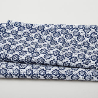 Blue Rhapsody - Buttercup White/Navy 2 Yard Cut