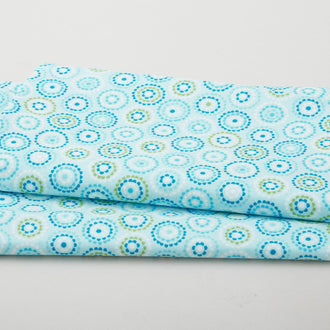 Daisy Up - Rings Turquoise 2 Yard Cut