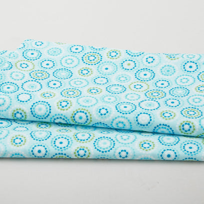 Daisy Up - Rings Turquoise 2 Yard Cut