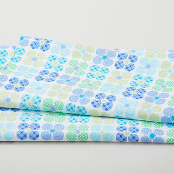 Daisy Up - Flower Up Turquoise/Multi 2 Yard Cut
