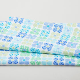 Daisy Up - Flower Up Turquoise/Multi 2 Yard Cut