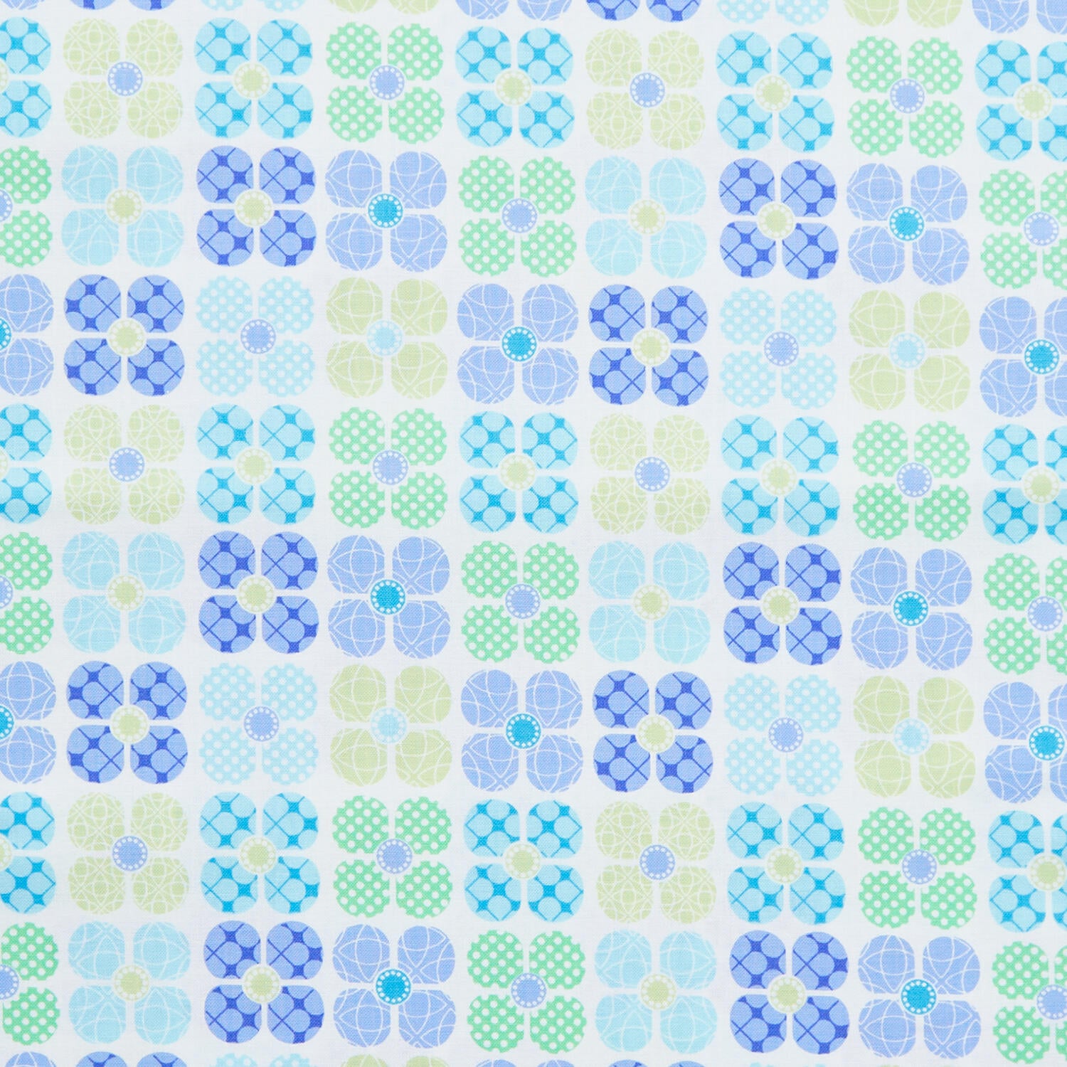 Daisy Up - Flower Up Turquoise/Multi 2 Yard Cut