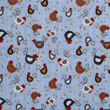 Prairie Chicks - Chicken Dance Blue Yardage