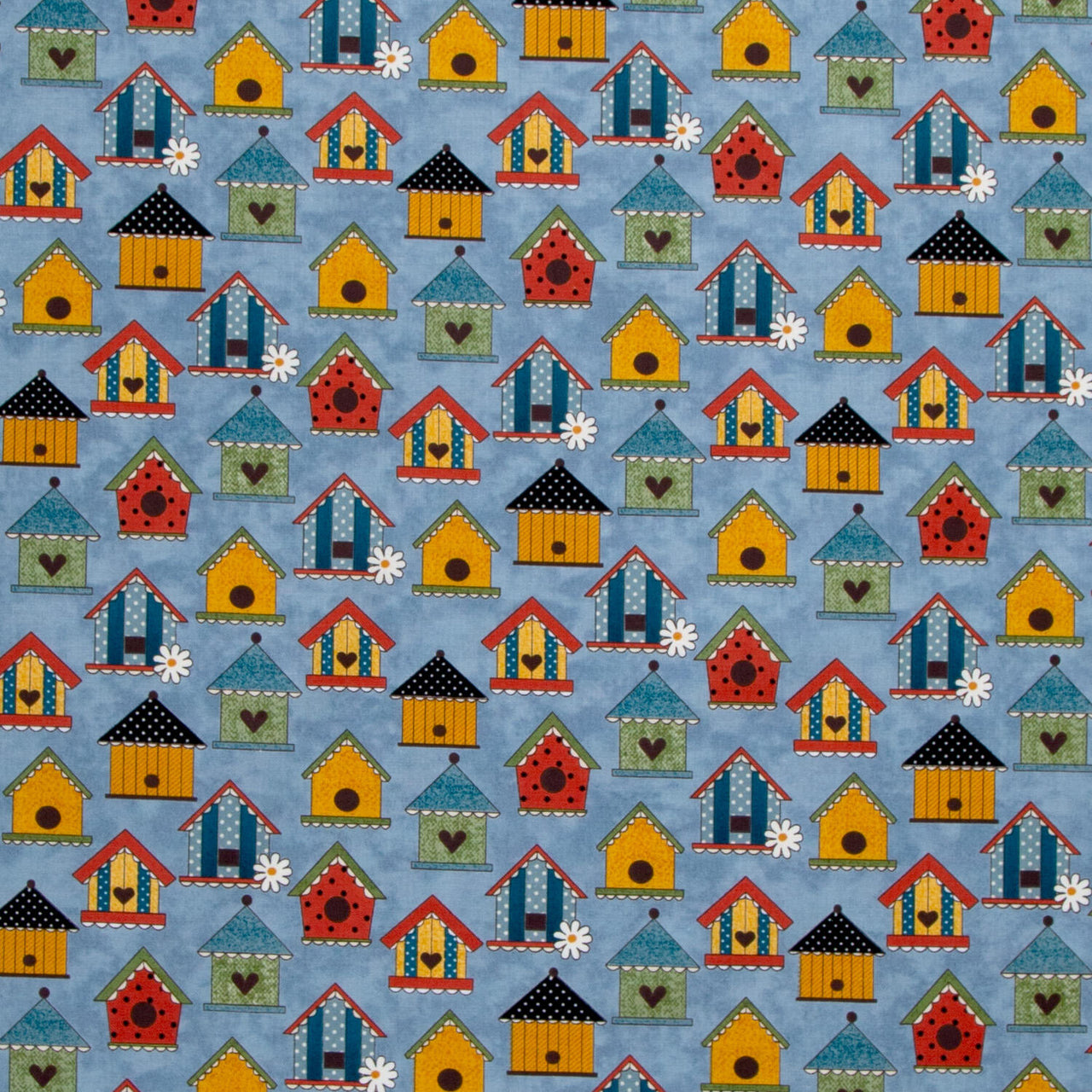 Prairie Chicks - Tweet House Blue Yardage