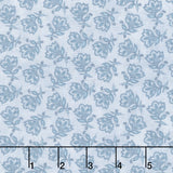 Prairie Chicks - Tossed Jacobean Light Blue Yardage