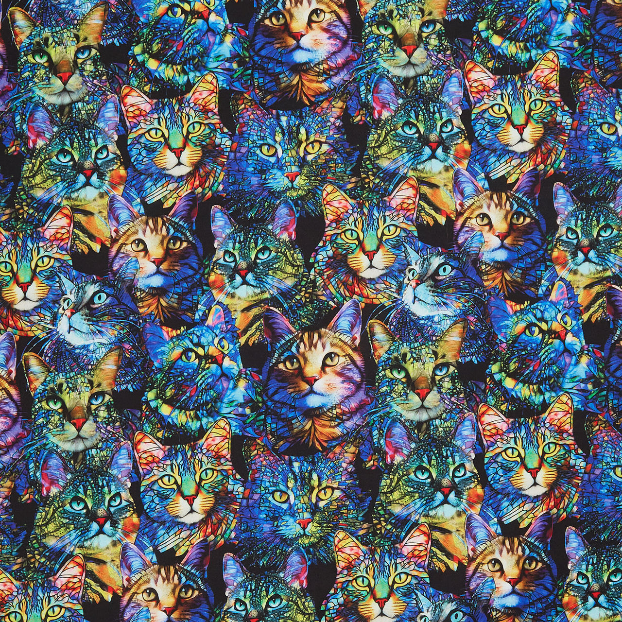 Cat Artistry - Cat Portraits Multi Yardage