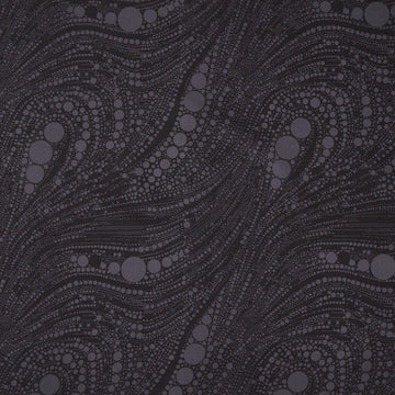 Cat Artistry - Circled Swirl Black Yardage