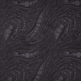 Cat Artistry - Circled Swirl Black Yardage