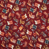 Yellowstone - Cowboy Boots Brick Red Yardage