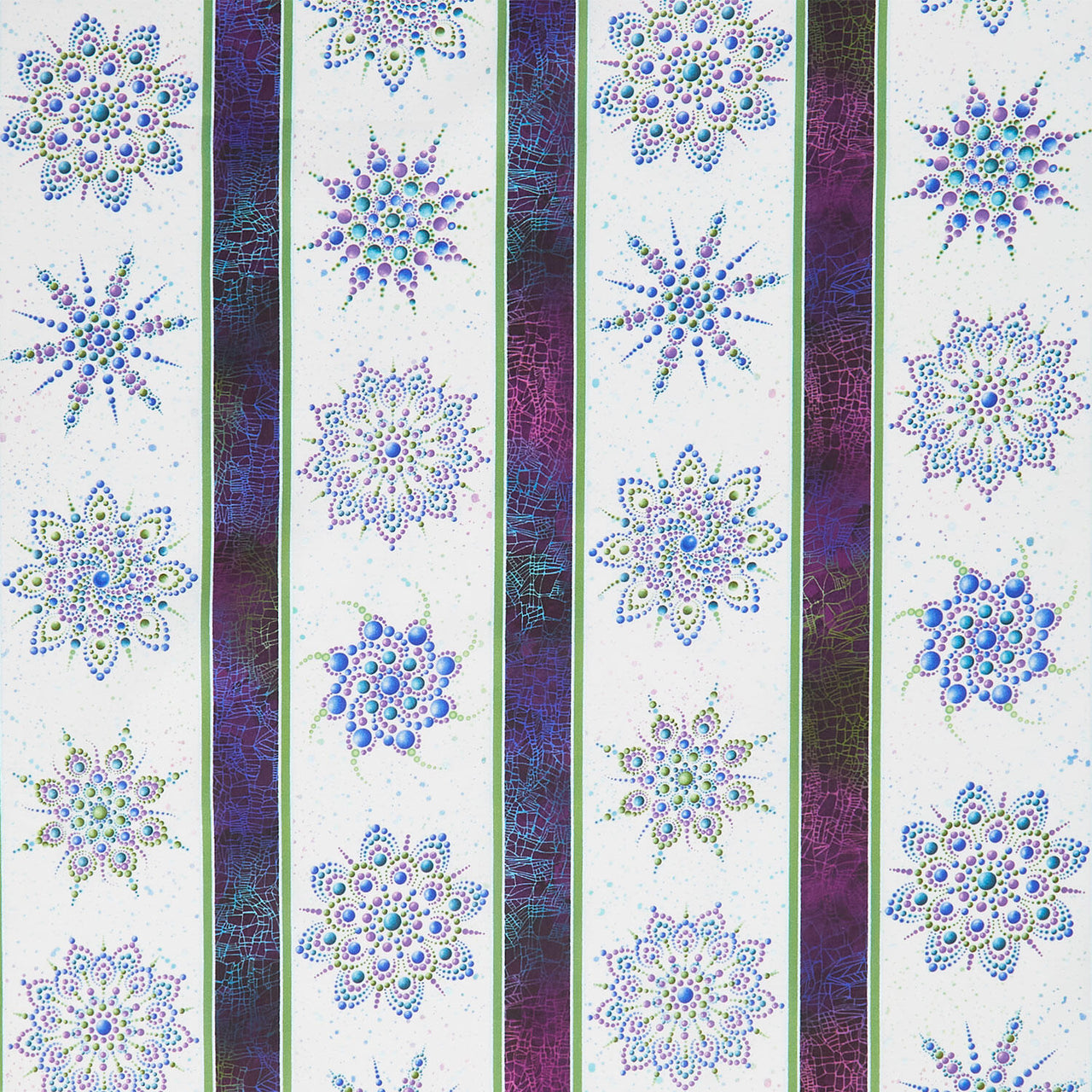 Dragonfly Wonder - On Dragonfly Wings Stripe White Digitally Printed Yardage