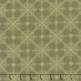 Holly & Hearth - Frosted Windowpanes Evergreen Yardage